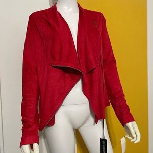 NWT Gorgeous red vegan suede jacket